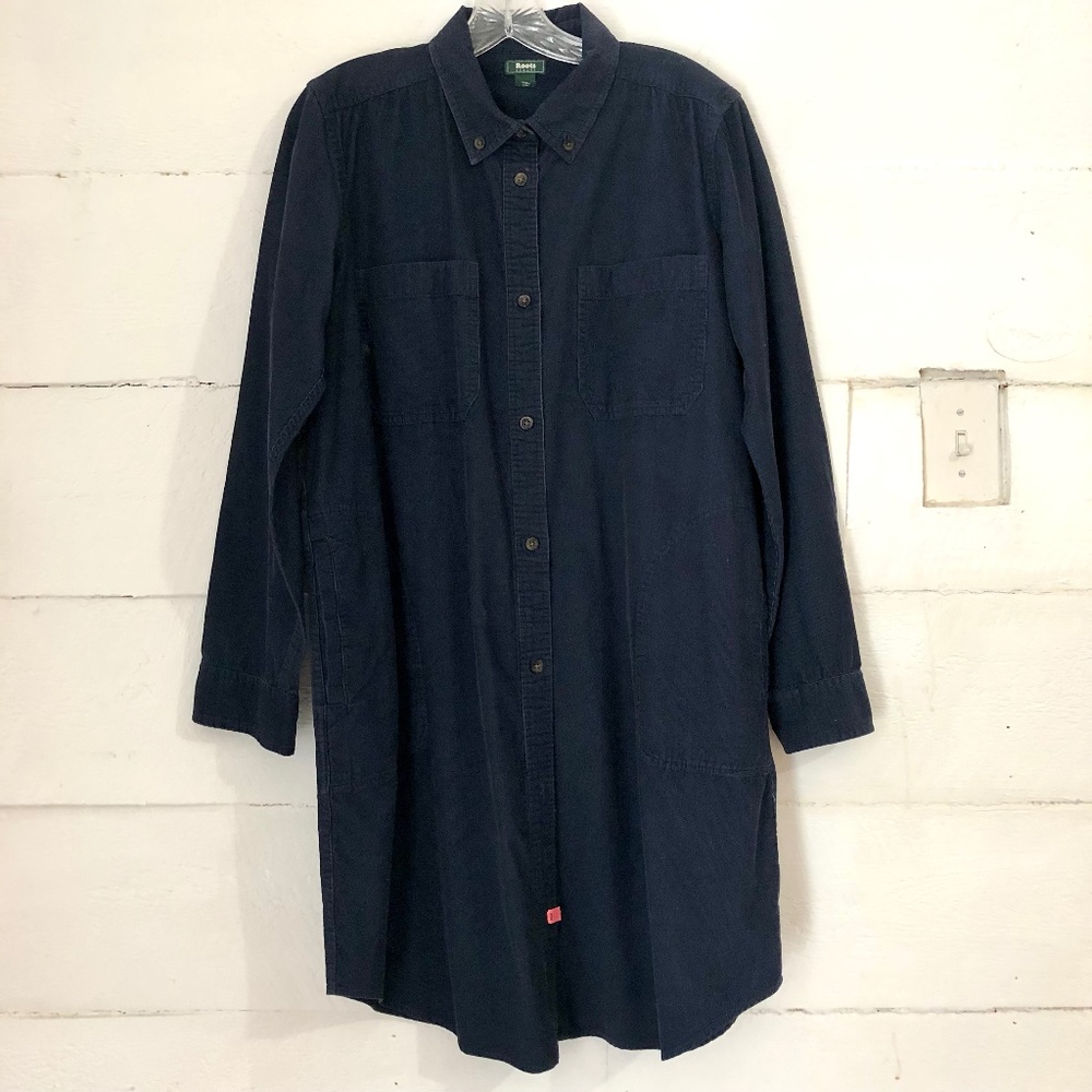 Roots Canada Corduroy Shirt Dress, Large